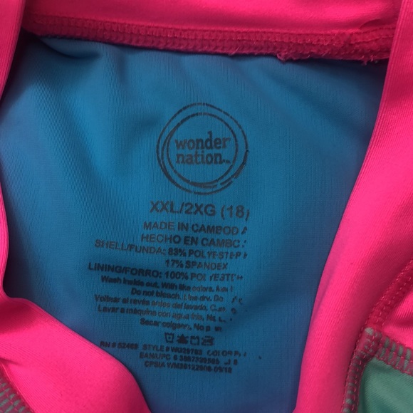 Wonder Nation Girl’s Rash Guard - Picture 3 of 4